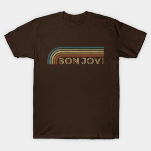 Bon Jovi Retro Stripes T-Shirt